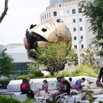 The Sphere in its new home, Liberty Park. Credit: Connor Gaudet